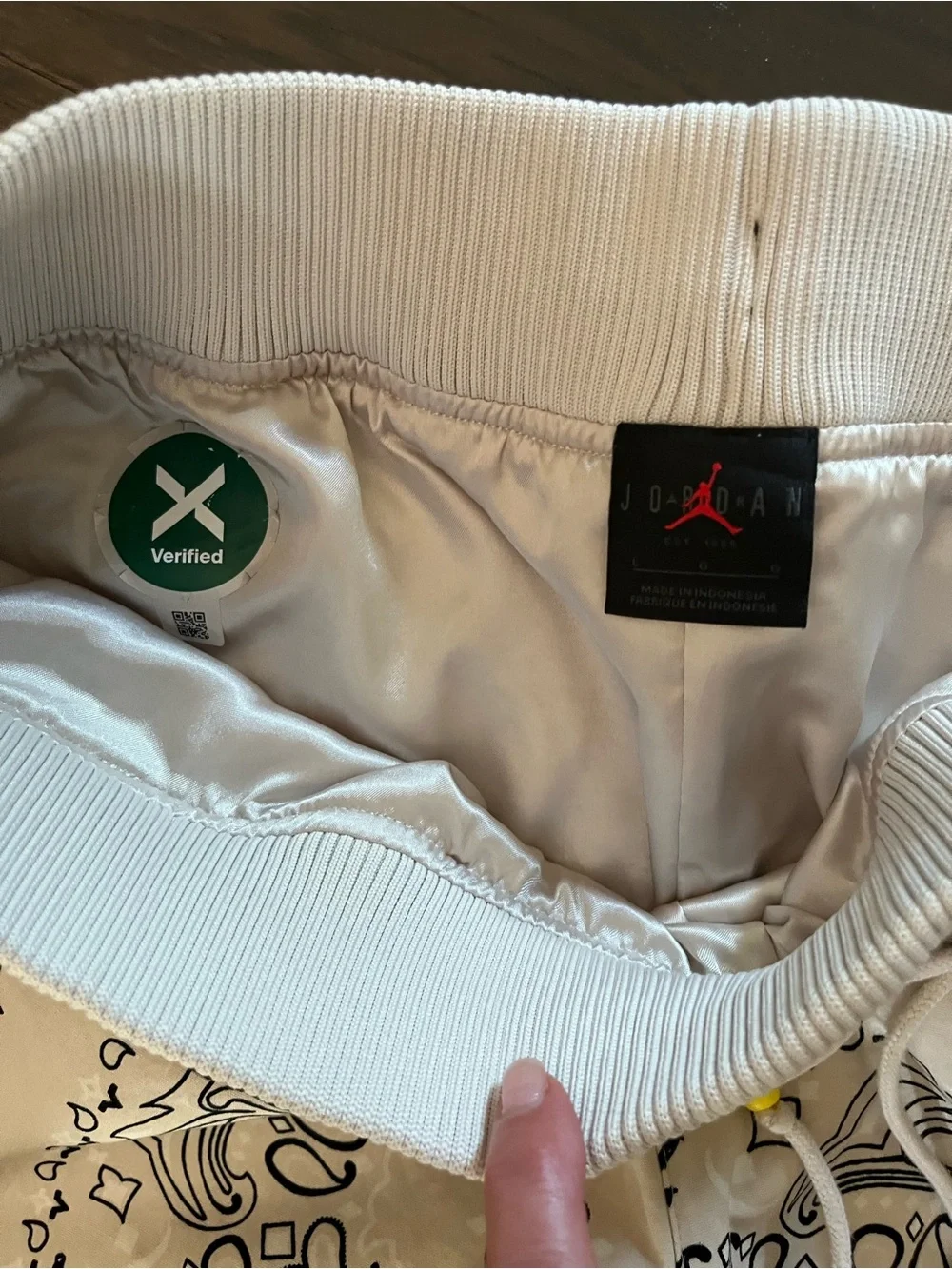 Jordan White Bandana-Print Athletic Shorts